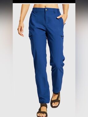 *Mier Blue Women’s Quick Dry Cargo Outdoor Lightweight Size 10 Hiking Pants #IR